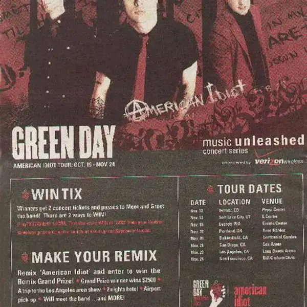 2004 US tour poster