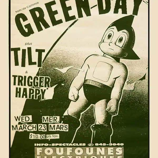 23 March 1994 - Montreal, Canada - Les Foufounes Électriques - Flyer