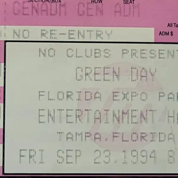 23 September 1994 - Tampa, FL - USF Sun Dome - Ticket
