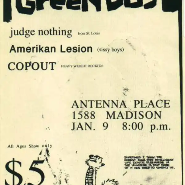 9 January 1993 - Memphis, TN - Antenna Club - Flyer