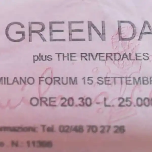 15 September 1995 - Milan, Italy - Forum di Assago - Ticket