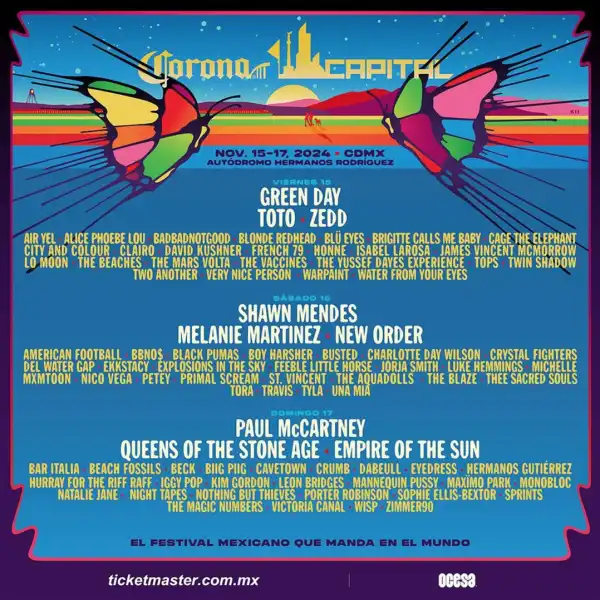 15 November 2024 - Corona Capital - Mexico City - Poster