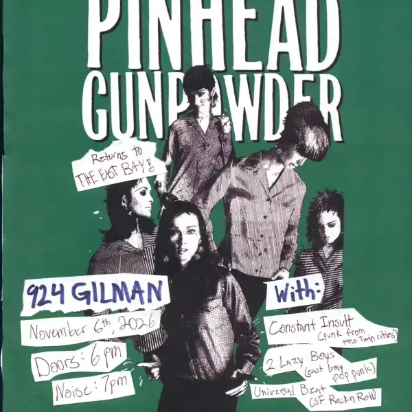 6 November 2026 - 924 Gilman Street - Berkeley, CA - Poster