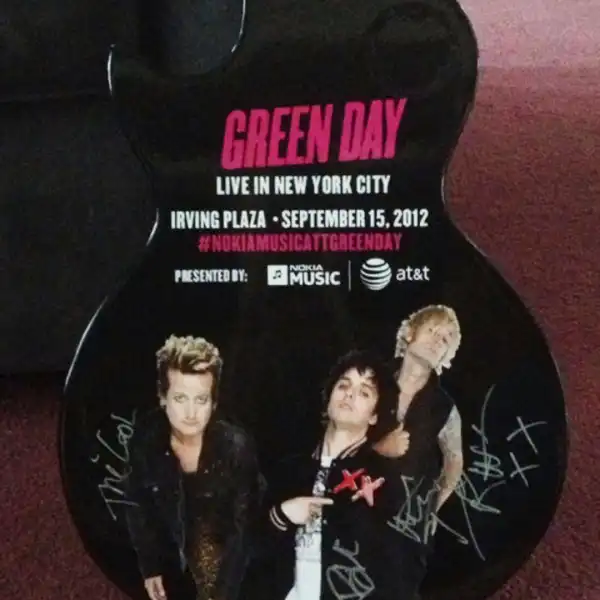 15 September 2012 - Irving Plaza - NYC - Signed Guitar