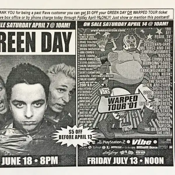 18 June 2001 - Eagles Ballroom - Milwaukee, WI - Flyer