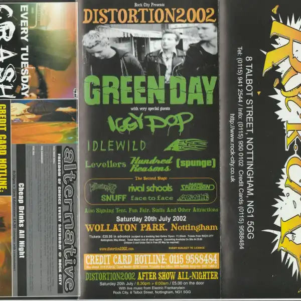 20 July 2002 - Distortion Festival - Nottingham, England - Ad