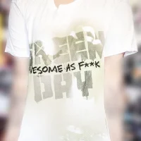 White and green Awesome as Fuck t-shirt