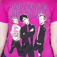 Hot pink band photo shirt