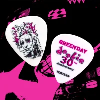 Mike Dirnt - Saviors Tour - white Dookie 30 guitar pick