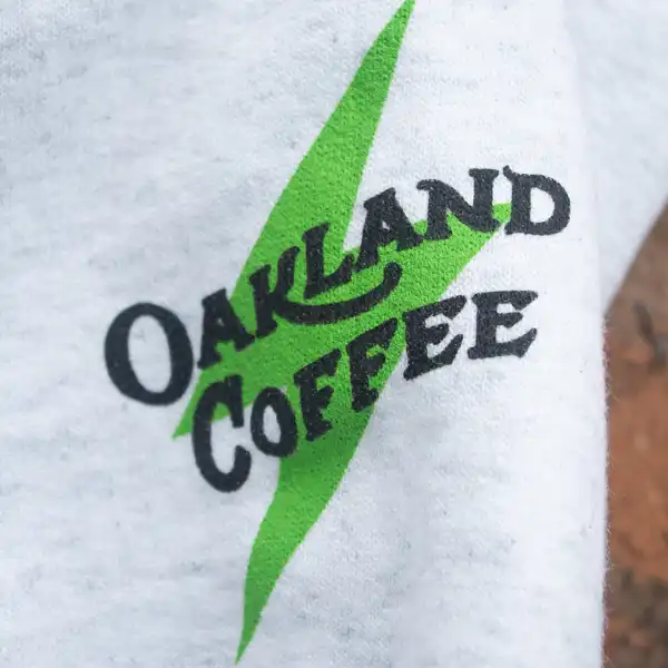 Kerplunk Oakland Coffee hoodie - left sleeve