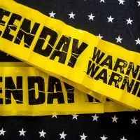 Warning yellow tape