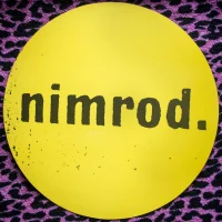 Nimrod circle cardboard sign