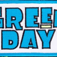 Blue and white Green Day logo patch