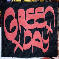 Black and red graffiti Green Day logo patch