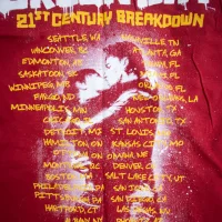 Red North American tour shirt - dates