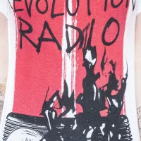 White and red Revolution Radio t-shirt