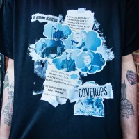 The Coverups in London 2025 fan-made t-shirt