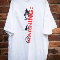 White Warning t-shirt - back