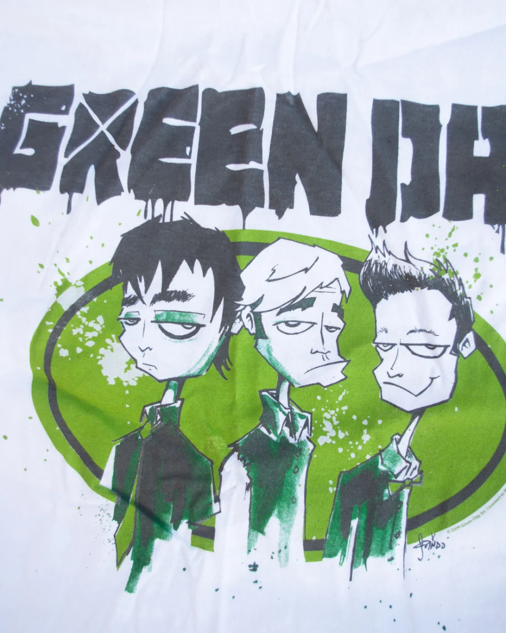 21st Century Breakdown cartoon t-shirt - front close-up