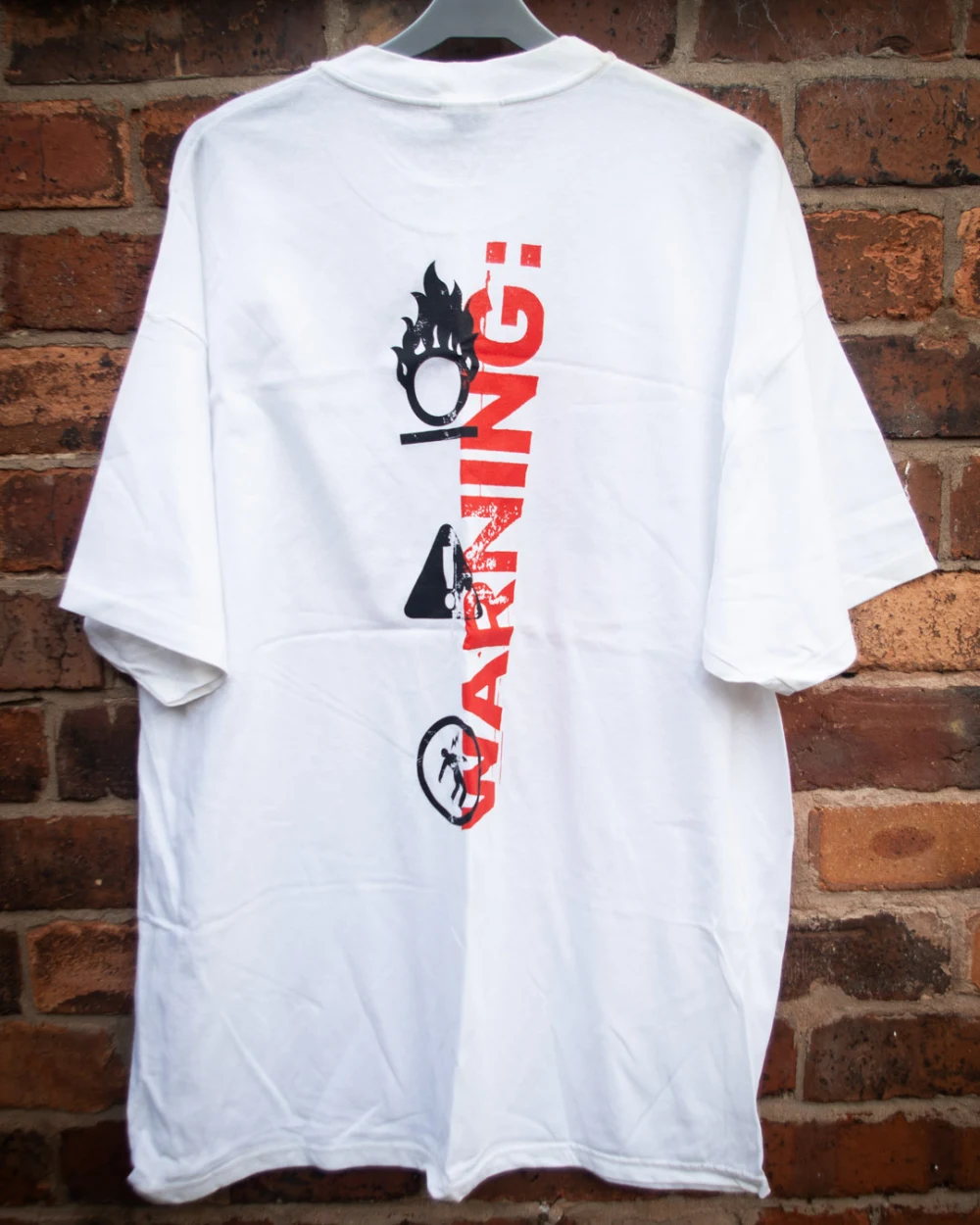 White Warning t-shirt - back