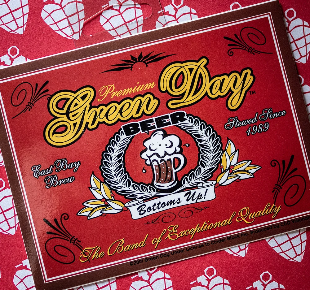 Green Day beer sticker