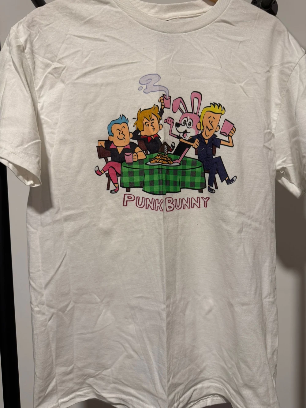 Punk Bunny Coffee white Saviors Tour t-shirt