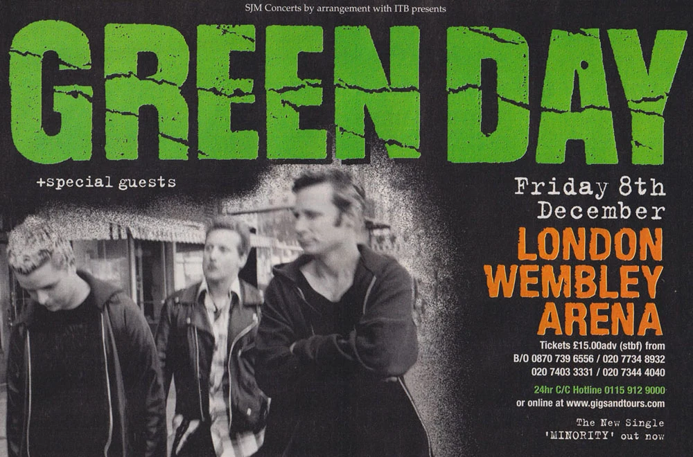 8 December 2000 - Wembley Arena - London, England - Ticket