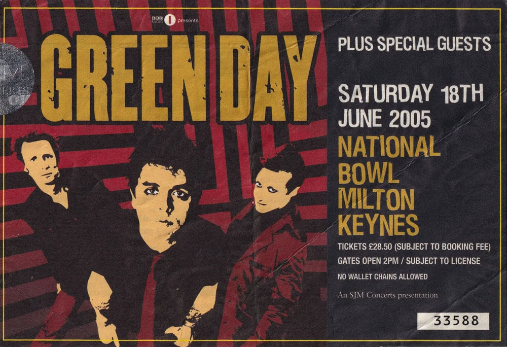 Green Day in Milton Keynes, England