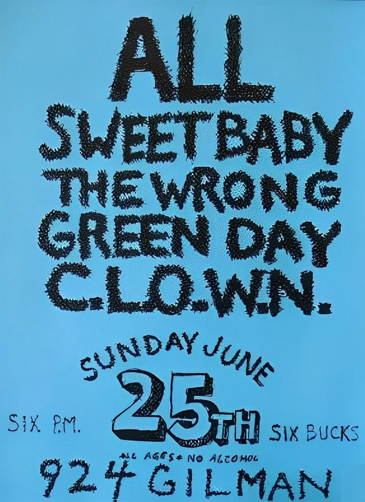 25 June 1989 - 924 Gilman Street - Flyer