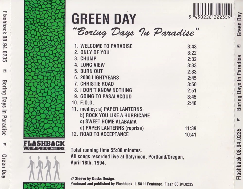 Boring Days in Paradise - back cover