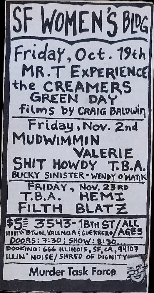 19 October 1990 - Women's Building - San Francisco - Calendar