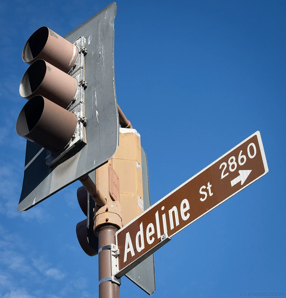 Adeline Street Sign
