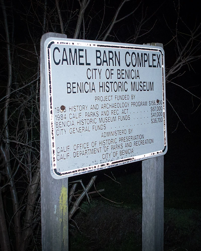 Camel Barns - Benicia Historic Museum Sign