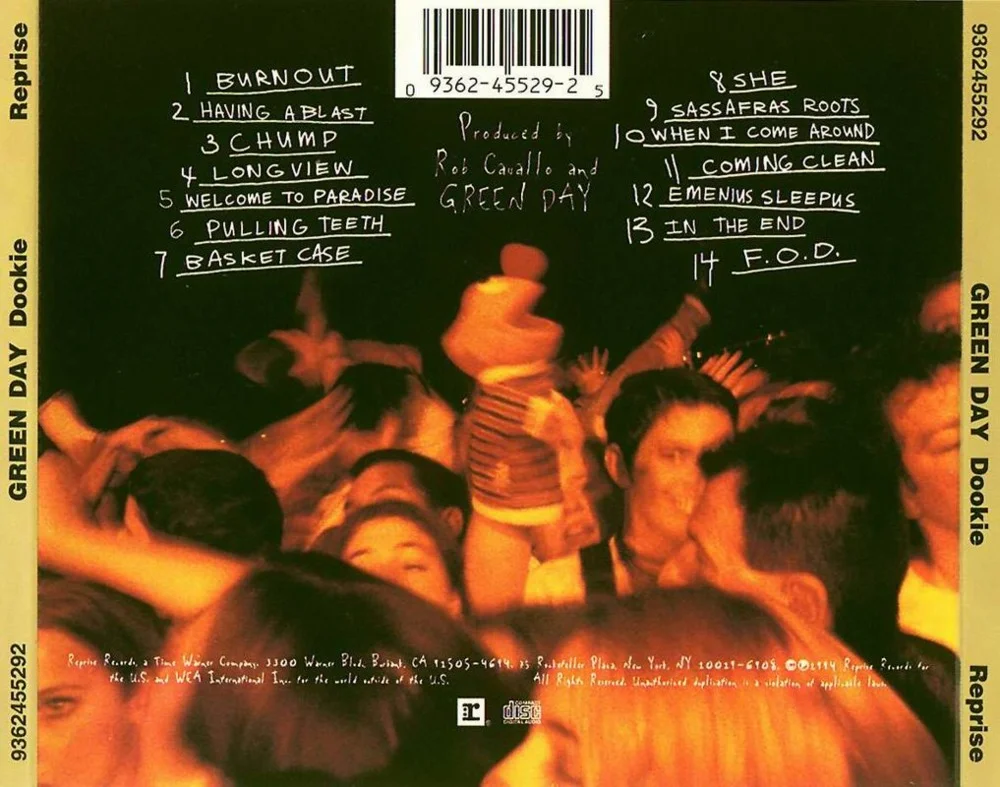 Dookie - Back Cover with Ernie