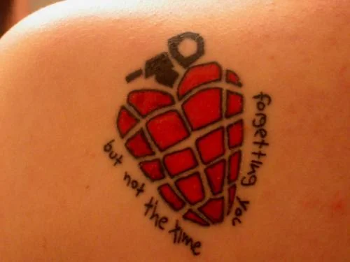 American Idiot Heart Grenade Tattoo