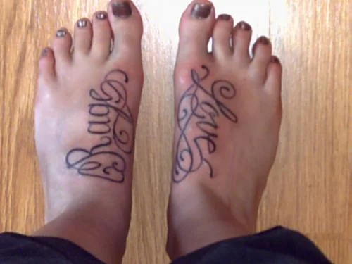 Rage and Love Script Tattoo