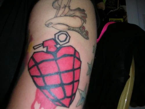 American Idiot Heart Grenade Tattoo