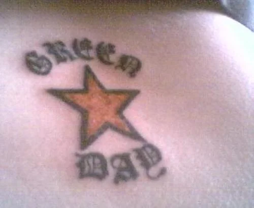 Green Day Logo and Star Tattoo
