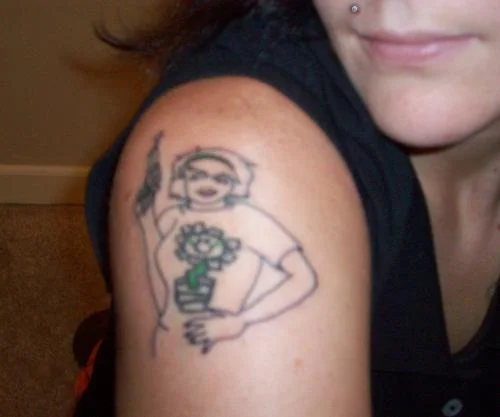 Kerplunk Girl Logo Tattoo