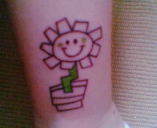 Kerplunk Flower Tattoo