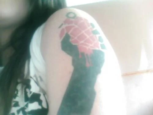 American Idiot Heart Grenade Tattoo