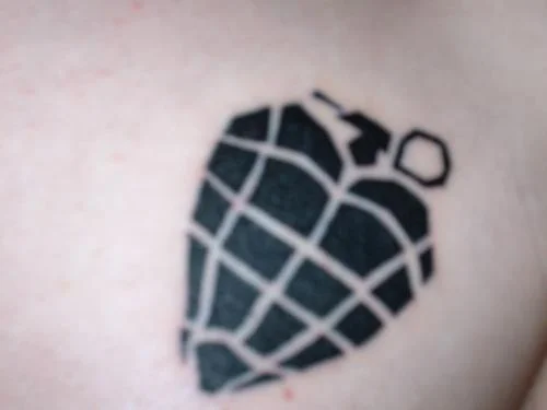 American Idiot Heart Grenade Tattoo