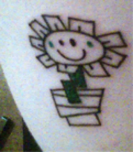 Green Day Logo and Kerplunk Flower Tattoo