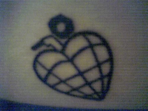 American Idiot Heart Grenade Tattoo