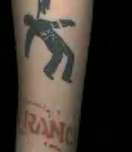 Warning Man Logo Tattoo