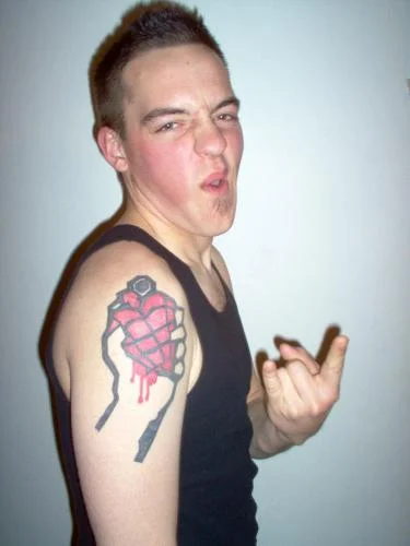 American Idiot Heart Grenade Tattoo