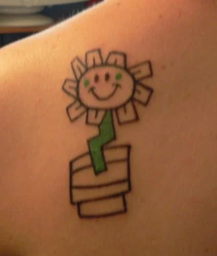 Kerplunk Flower Tattoo