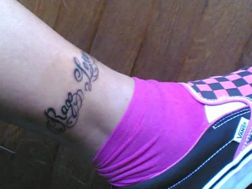 Rage and Love Text Tattoo