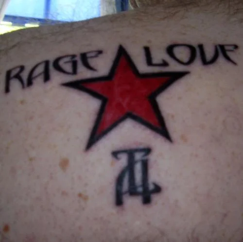 Rage and Love Star Tattoo