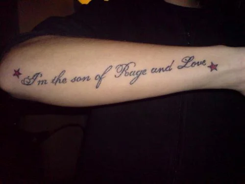Jesus of Suburbia Lyric Tattoo